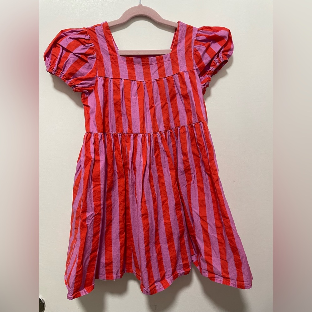 All Small .co Vibrant Striped Kids Casual Dress